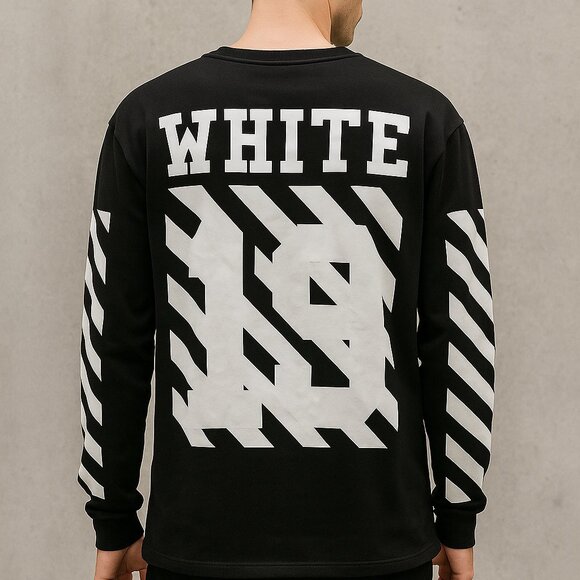 Off-White Other - Off-White Long Sleeve Brushed Diagonal Tee Shirt L